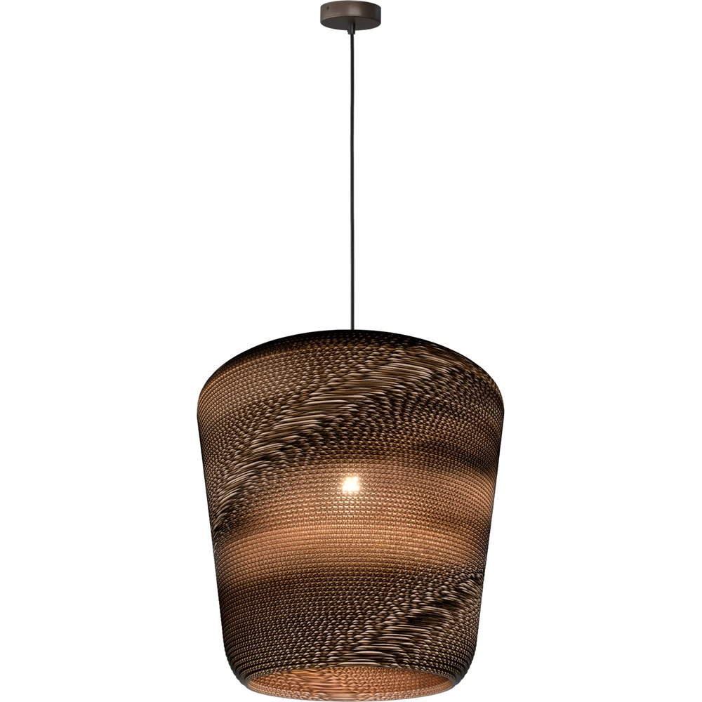Kakao-Pendellampe Carta Moody Ø 54cm Think Paper Shade Masterlight 8718121419916