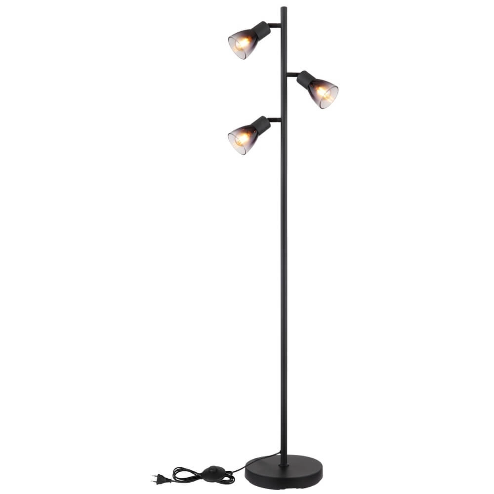 Schwarze Stehleuchte Satella 3-flammig Globo 9007371455935