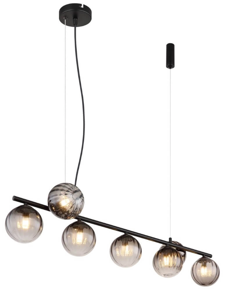 Hängelampe mit 7 Leuchten Dallerta Rauchglas Globo 9007371452576