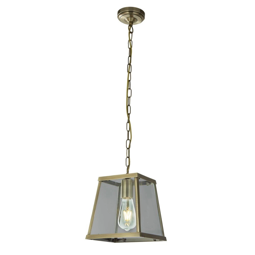 Ländliche Hängelampe Voyager 20 cm antike Bronze