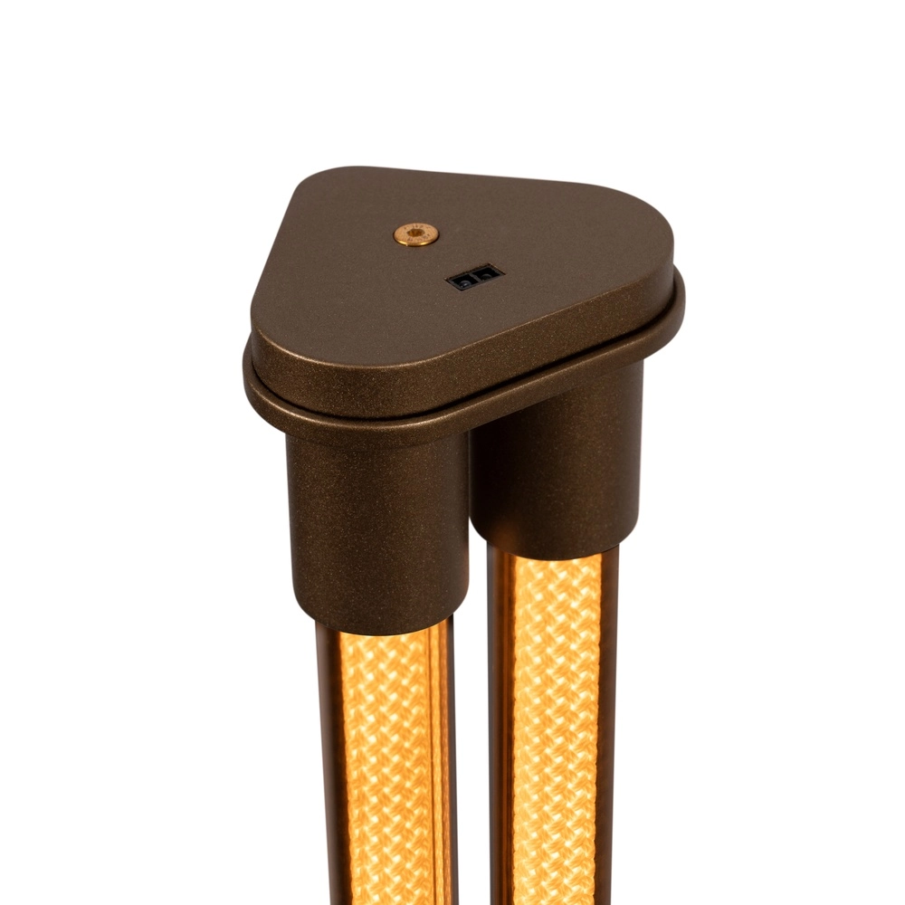 Einzigartige Stehlampe Janderin Champagner Lucide Vibes 5411212242105
