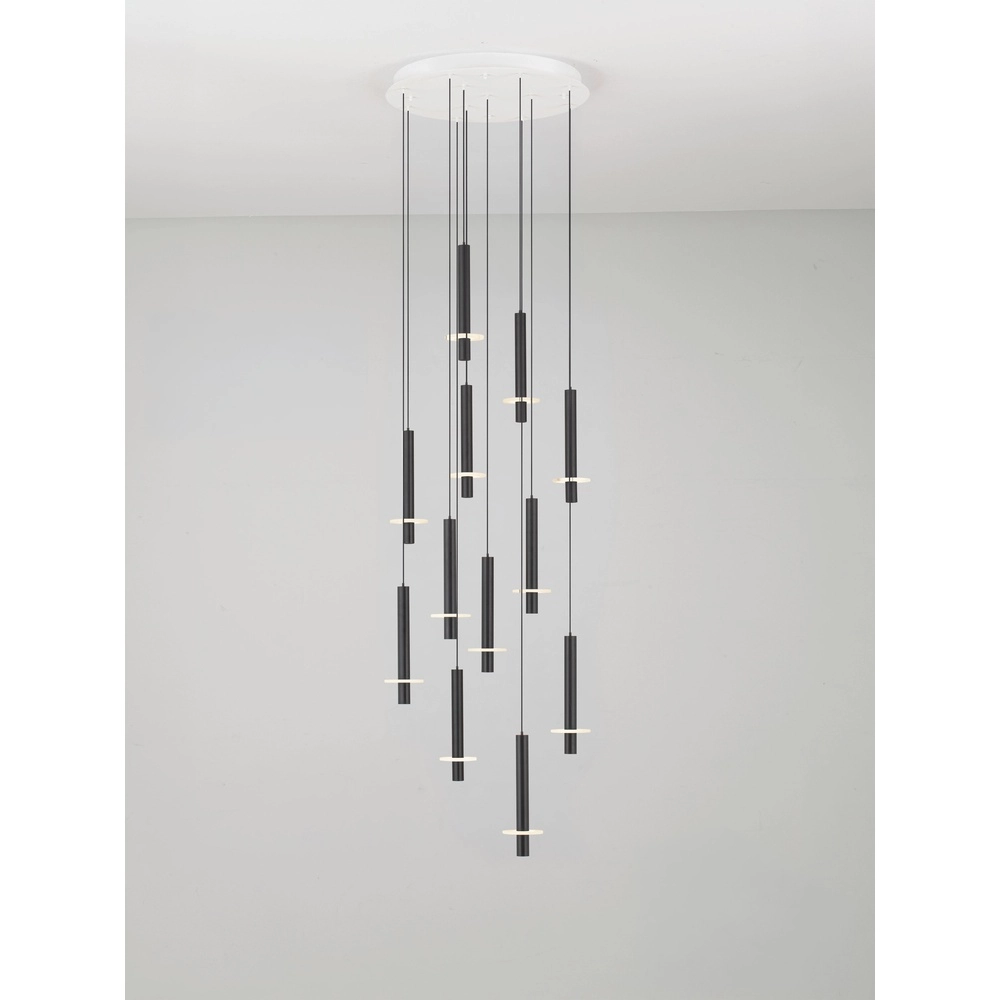 Design-Pendellampe Noemi schwarz mit weißem Ø 62 cm Lyora 5212063503298