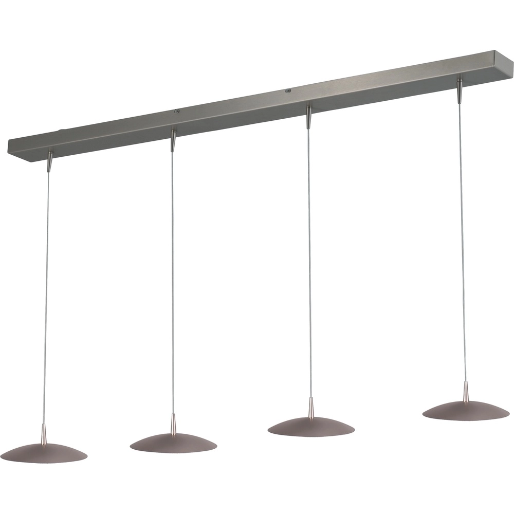 4-Licht Pendellampe Scala 130 cm Nickel Ø 20 cm