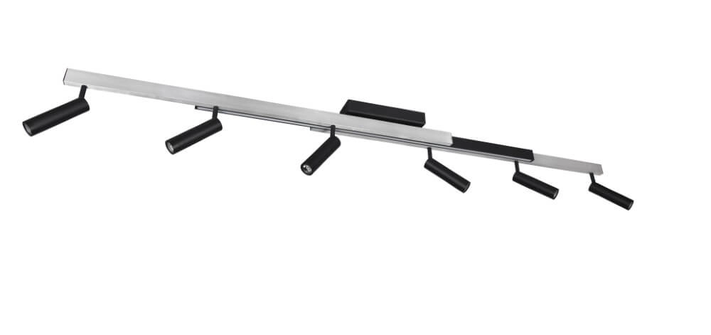 6-flammiger LED-Spot Zeno Metall mit Schwarz Trio 4017807627305