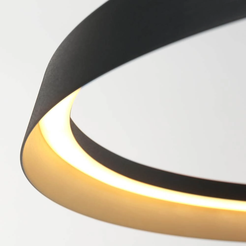 Schlanke Pendelleuchte Ringlux schwarz Ø 60cm Steinhauer 8712746171976