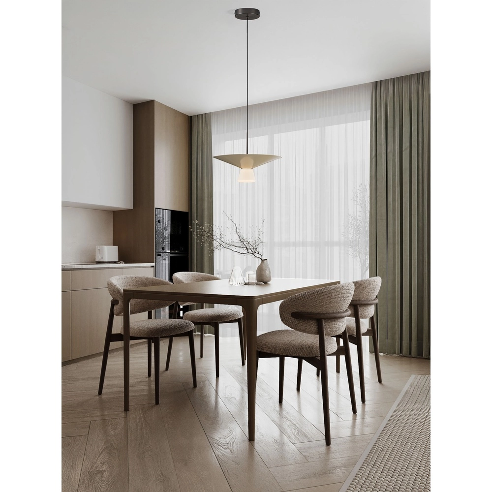 Design-Pendellampe Baris weiß mit grauem Ø 38 cm