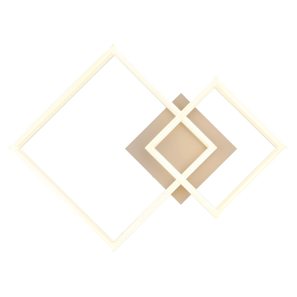 Moderne Deckenleuchte Zara sandbraunes Quadrat Globo 9007371576074