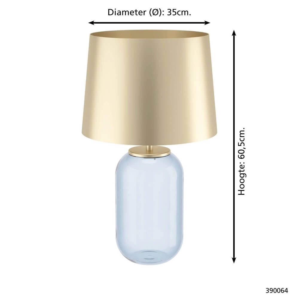 Schicke Tischlampe Cuite mit goldener Haube Stars of Light 9008606221257