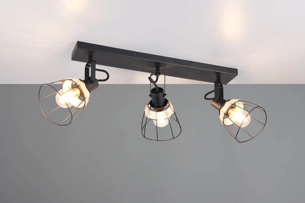Schwarze Deckenleuchte Jerome Bauform 4-flammig Trio 4017807637717
