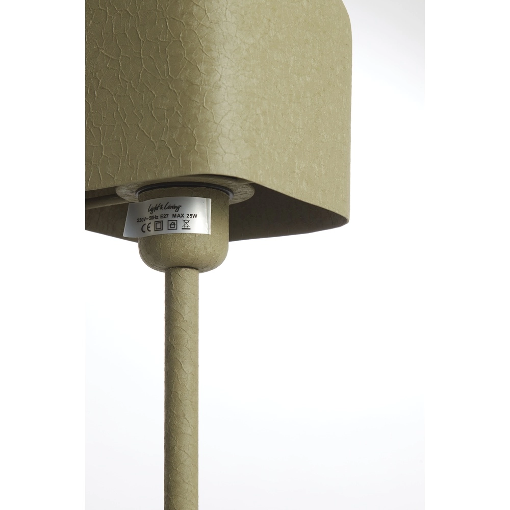 Nachttischlampe Elenie 13x13 cm – mattes Olivgrün Light & Living 8717807818661