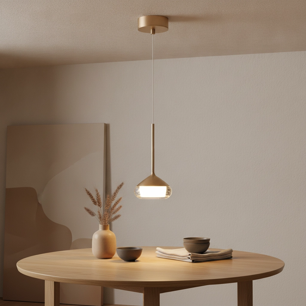 Design-Pendelleuchte Phoenix champagner Ø 11,6cm