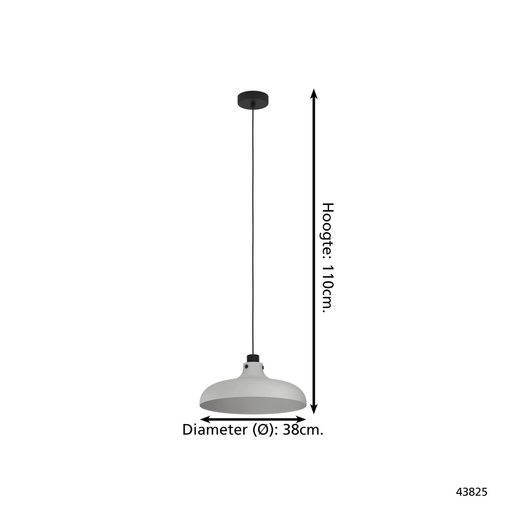 Graue Pendellampe Matlock Ø 38cm – Design Eglo 9002759438258