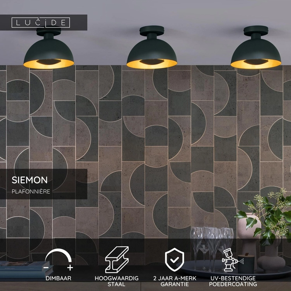 Design-Deckenlampe Siemon Grün Lucide 5411212451712