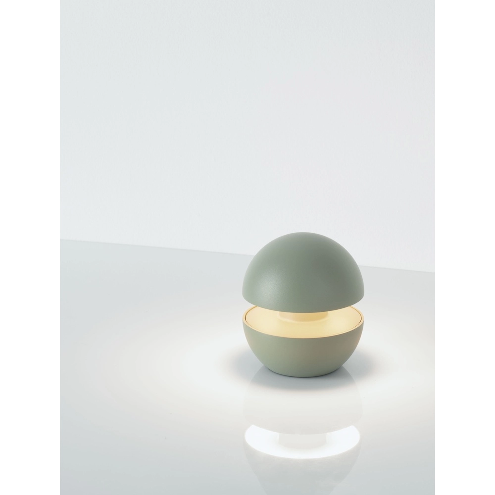 Tischlampe Puk wiederaufladbar grün Lyora 5212017478542