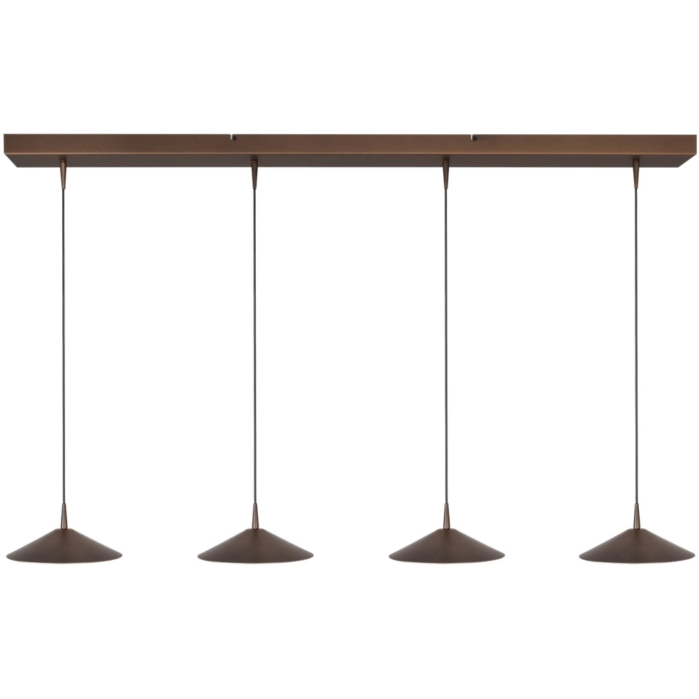 4-Licht Pendellampe Ceppo kakaobraun Ø 22 cm