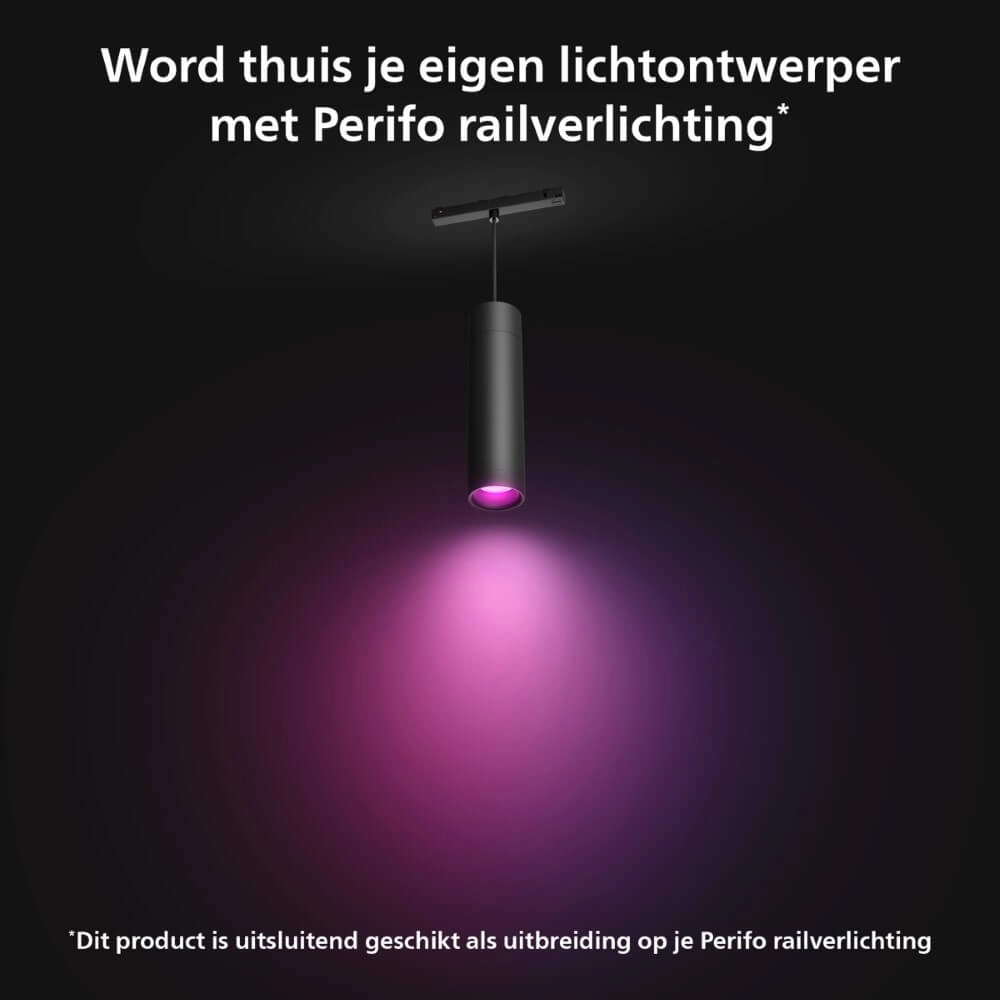 Hue Perifo - White and color Verlängerungs-Hängelampe schwarz Philips 8719514407480