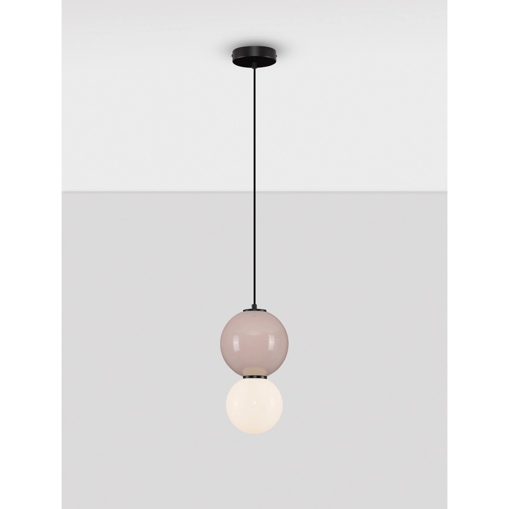 Pendelleuchte Noesis Ø 18cm mokkabraun mit weiß Lyora 5212017483676