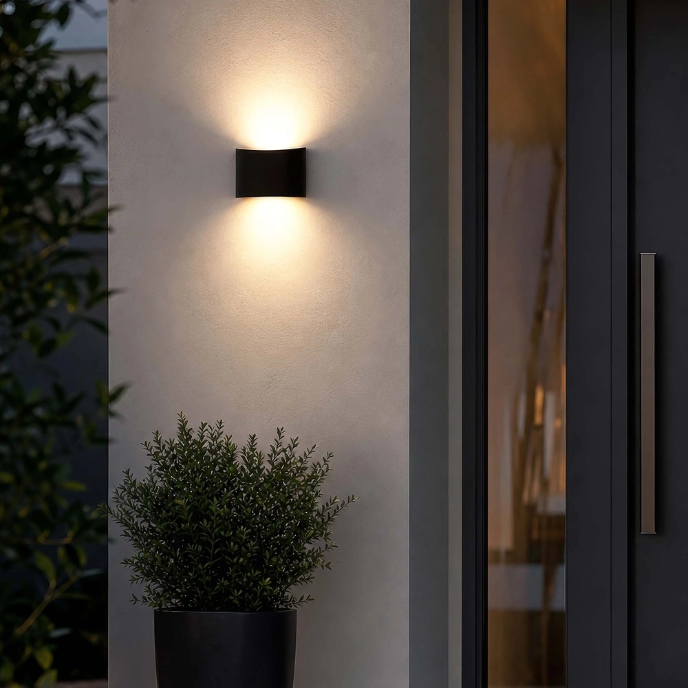 Design-Wandlampe Menton 12 cm schwarz Searchlight 5,05342E+12