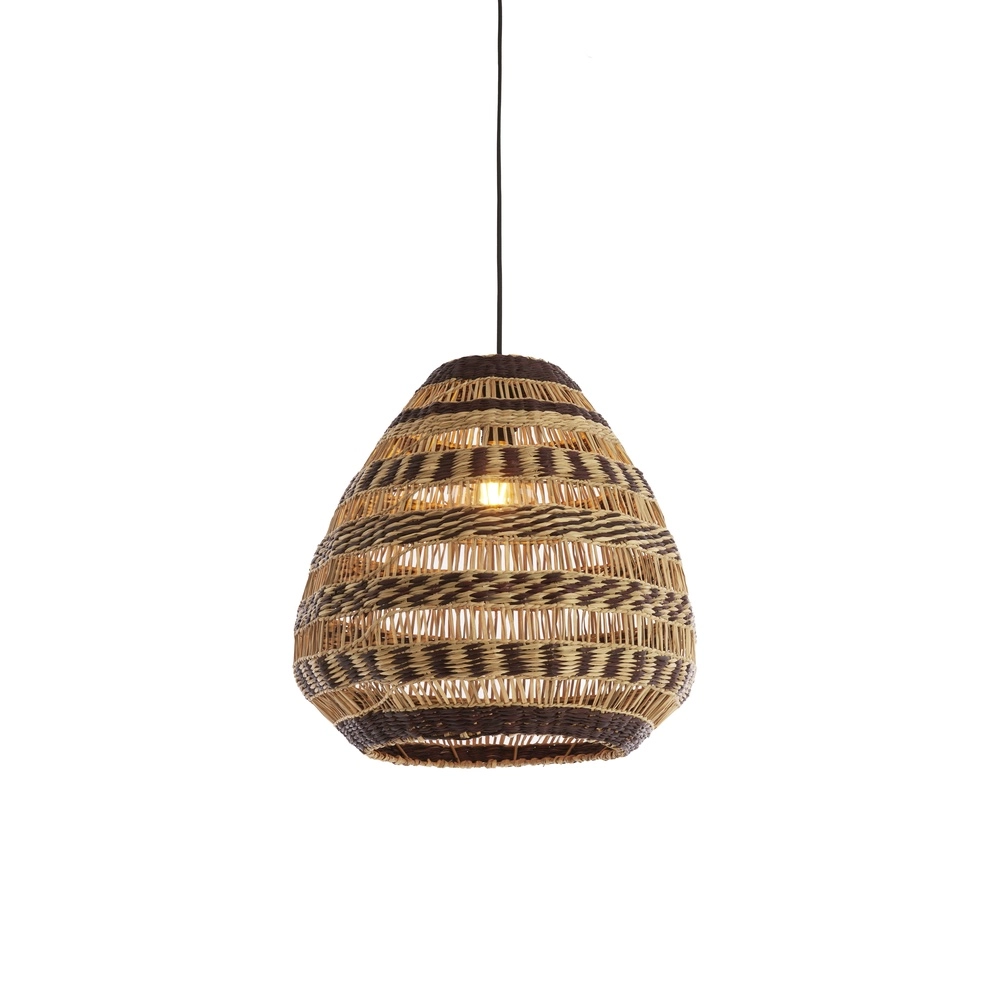 Rattan-Pendellampe Soluna Ø 47 cm – dunkelbraun, natürlich. Light & Living 8717807836764