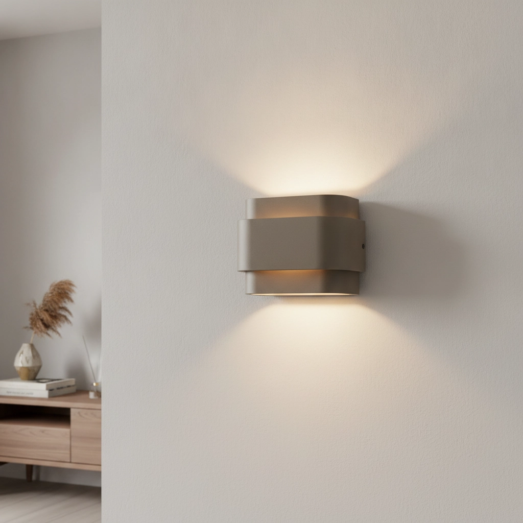 Einzigartige Wandlampe Metz Champagner