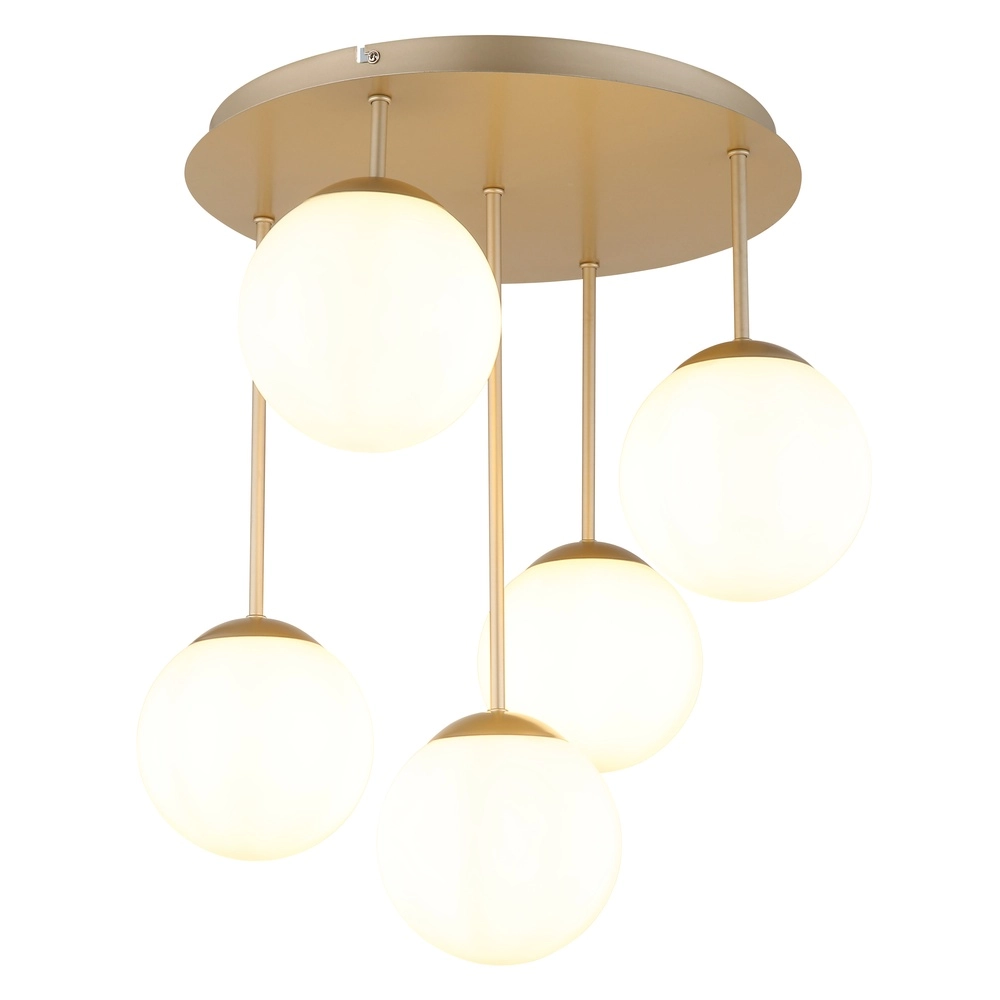 5-Licht Deckenlampe Harmon Champagner