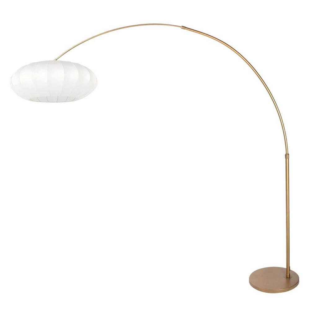 Bogenlampe Sparkled Light bronze mit weißem Kugelschirm Ø 45cm Steinhauer 8712746179897