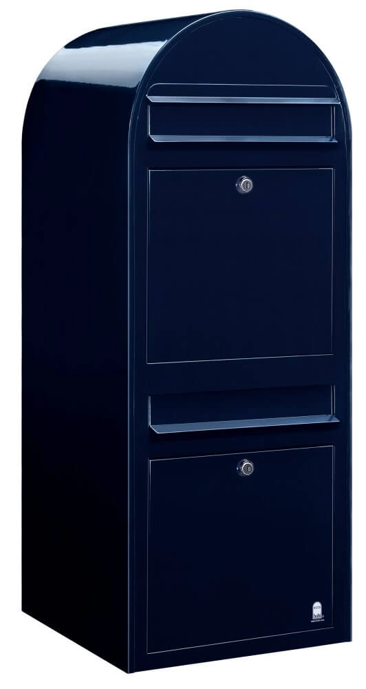 Briefkasten Duo 5004 Schwarz Blau