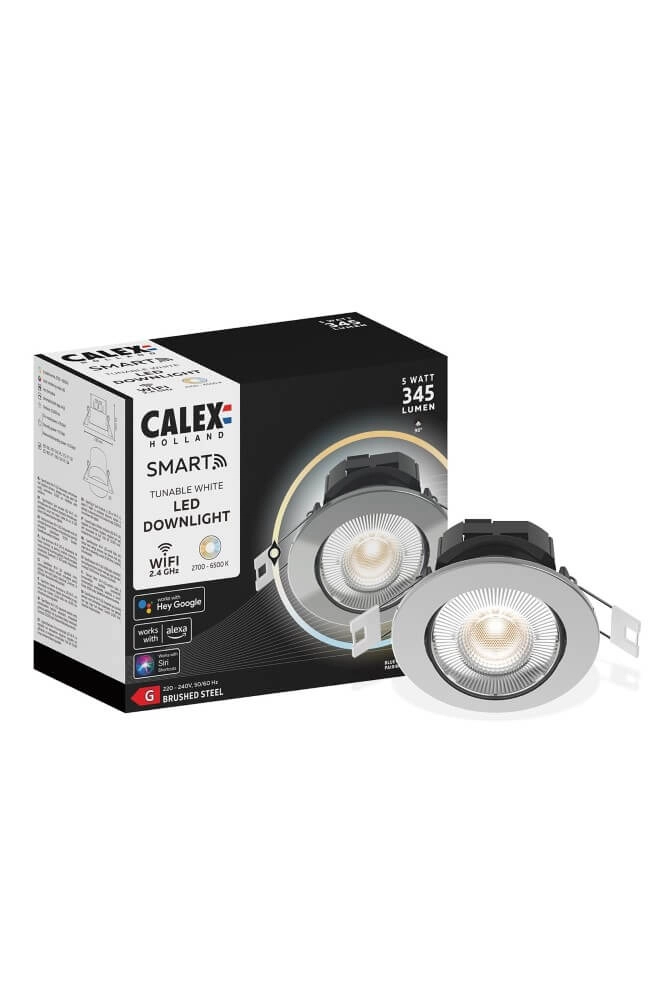 Einbaustrahler Smart home Down 8,5 cm Metallic-Grau Circle 8712879149255