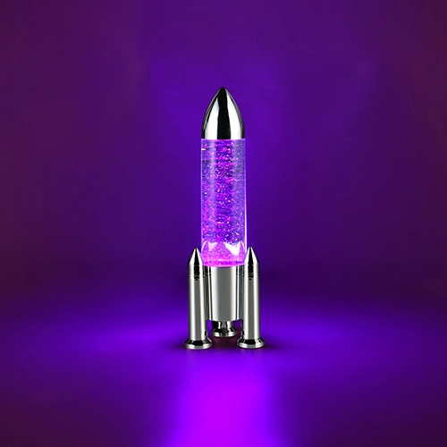 Tischlampe Apollo Raketen-Titan-Grau