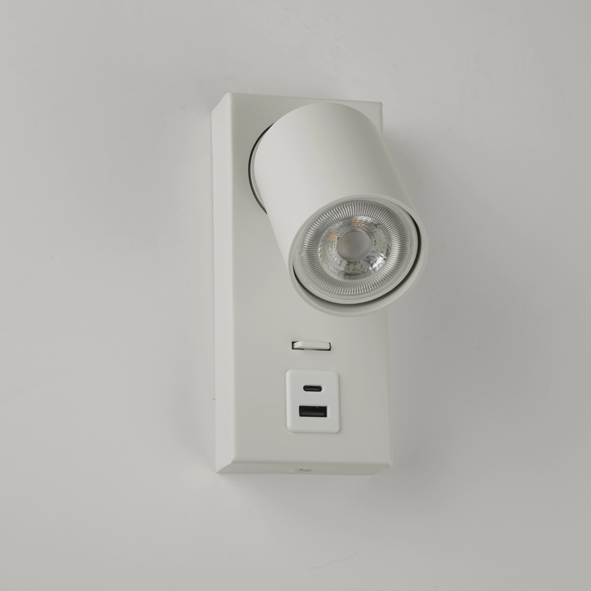 Nachttischlampe Moon 1 Weiß mit USB Lyora 5053423311661