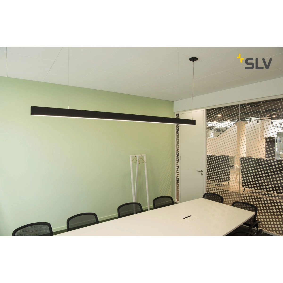 Büro Hängelampe Glenos 4000K 200cm schwarz SLV 4024163197038