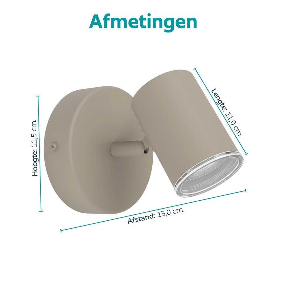 Oberflächenmontierter Spot Consuma 1 Nur sandbraun Eglo 9008606397266