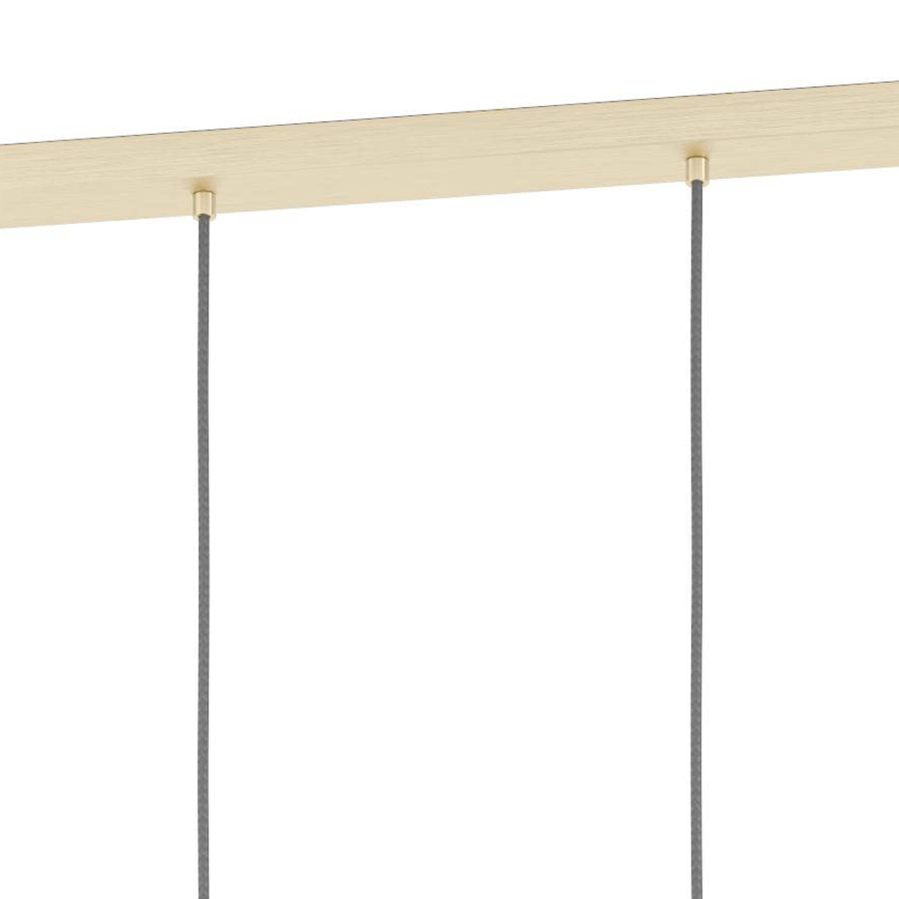 Goldene Esstischlampe Manzanares mit weißem Glas Eglo 9008606235919