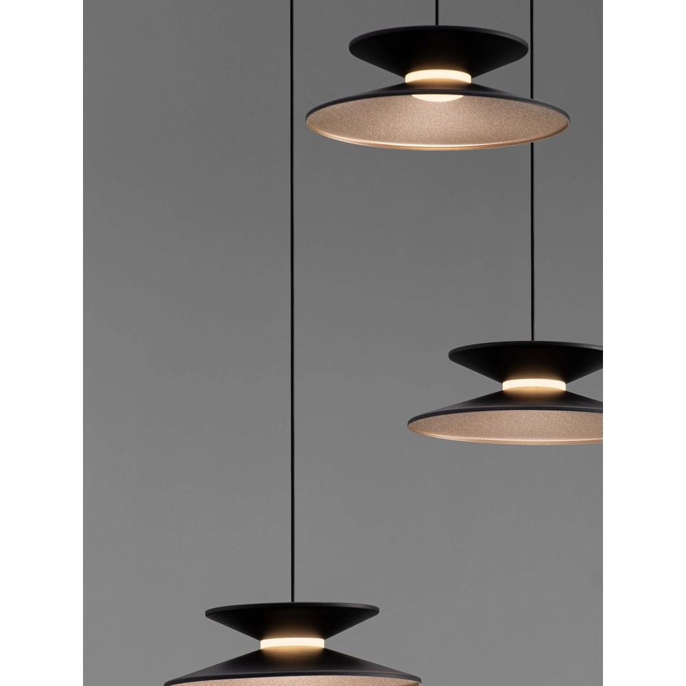 Design-Pendelleuchte Morfi 3-flammig schwarz Lyora 5212017458476