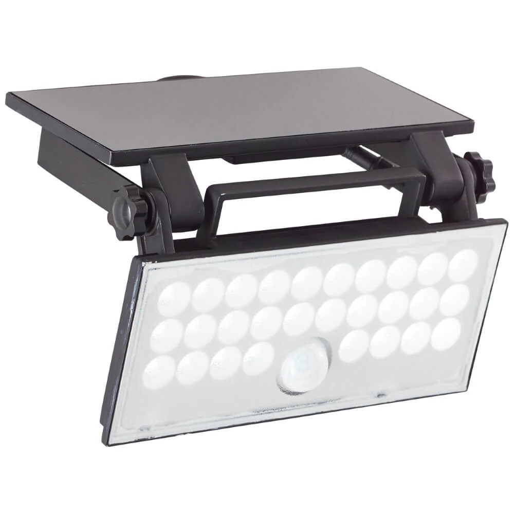 Schwarze Wandlampe Luton Solar- Brilliant 4004353437793