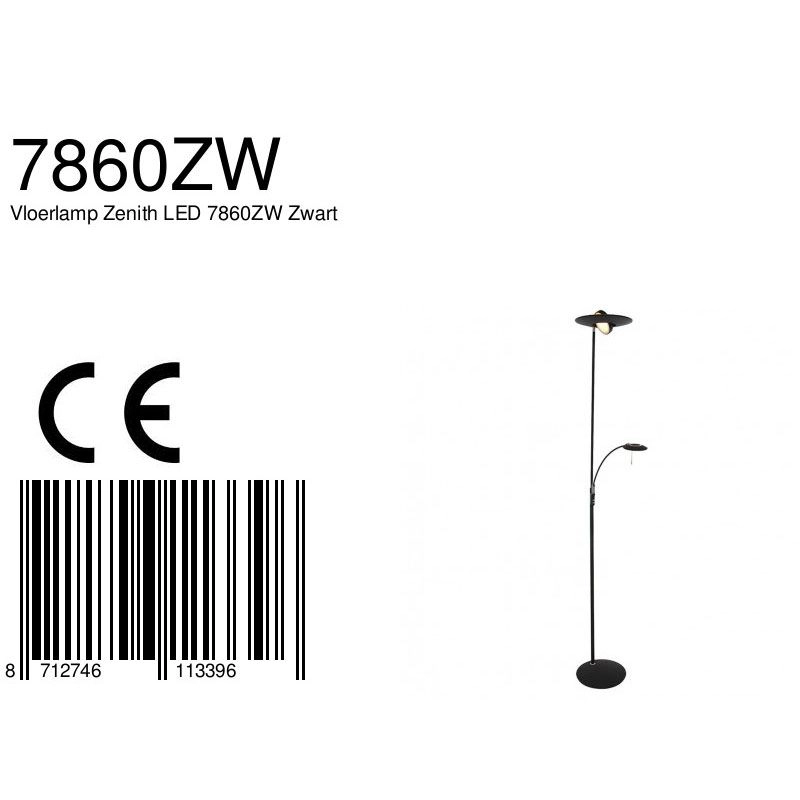 Leselampe Zenith LED schwarz Steinhauer 8712746113396