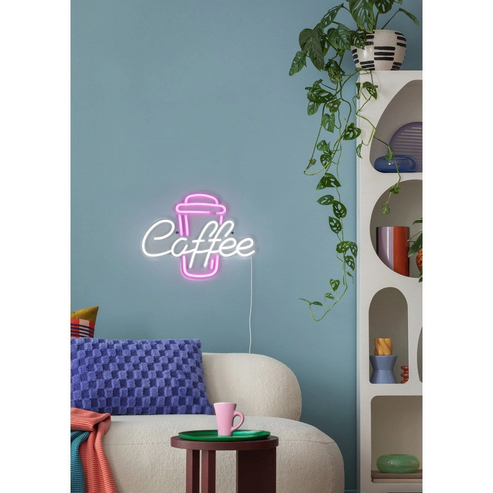 Neon-Wandleuchte Coffee rosa Trio 4017807657500