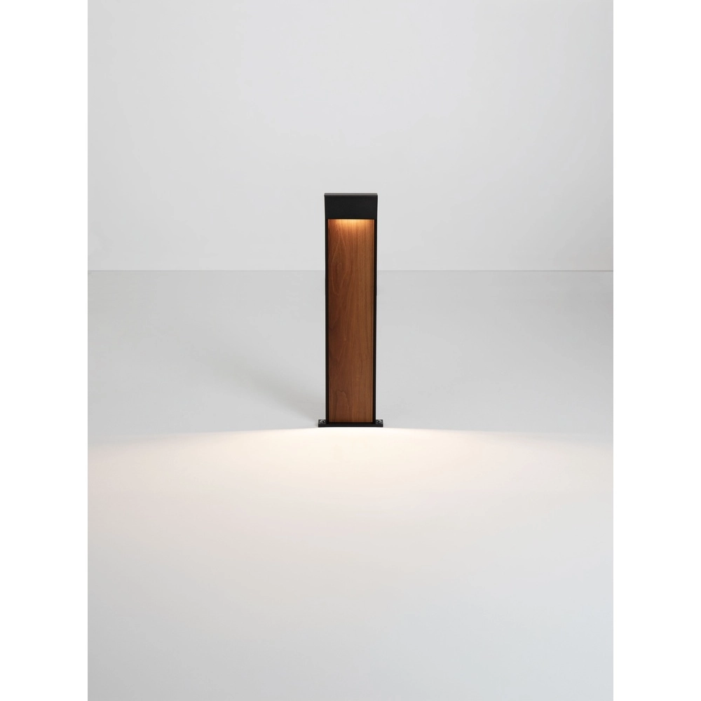 Design-Gartenlampe Noray Schwarz mit Holz 78cm - 2700K Lyora 5212063504332