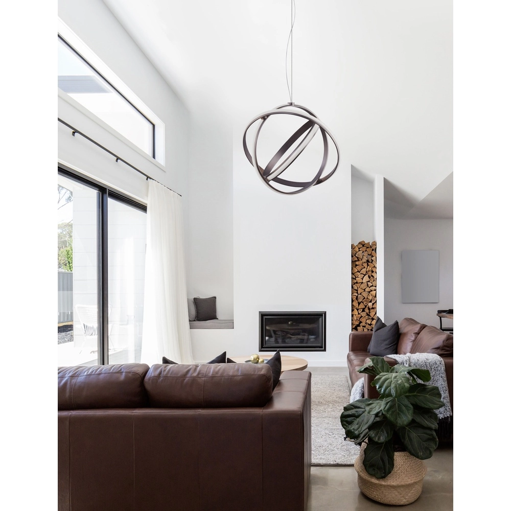 Pendelleuchte Pertone S Ø 50cm schwarz mit lila Glanz Lyora 5212017419699