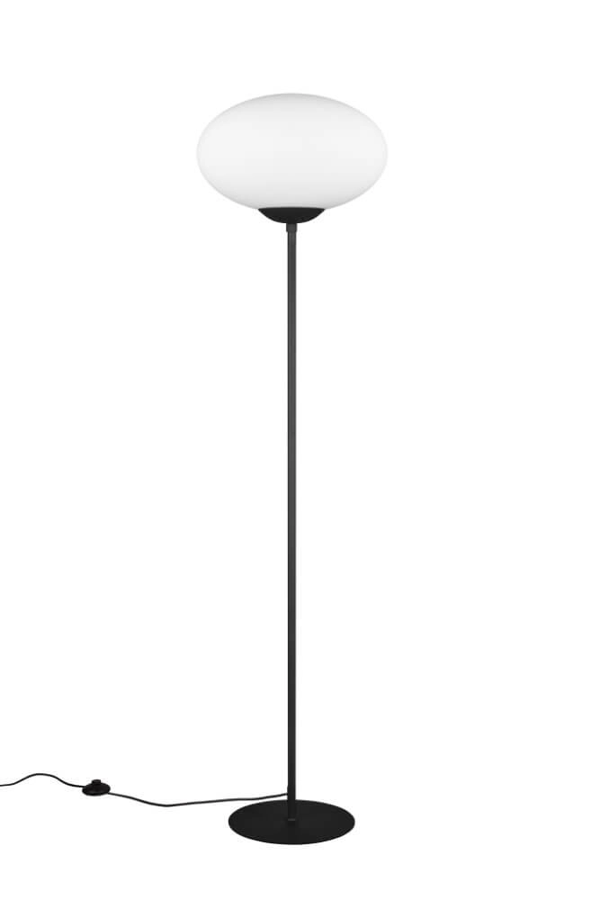Stehlampe Fomento Ø 40cm - schwarz mit weißem Glas Trio 4017807616149