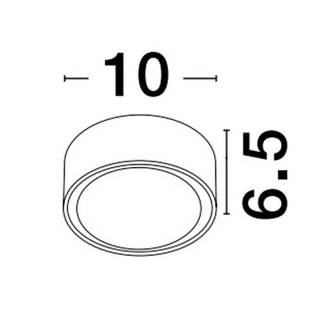 Runde Deckenleuchte Focus Ø 10cm grau Lyora 5212017444929