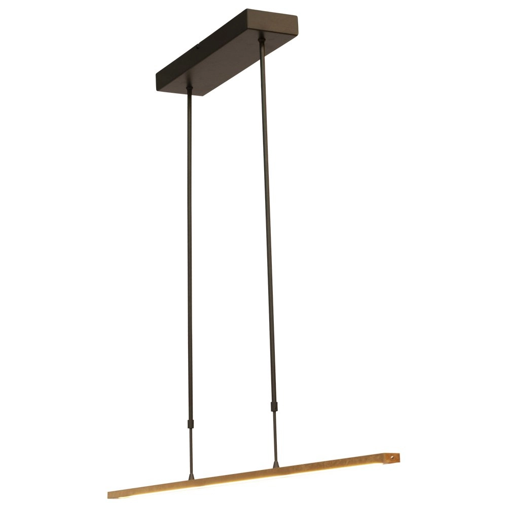 Schwarze Hängelampe Real 2 100cm mit Gold