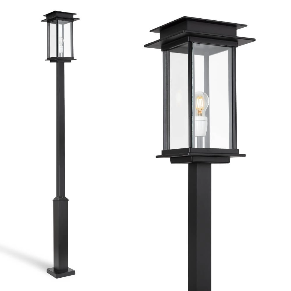 Schwarze Laterne Praag 240cm - schwarz