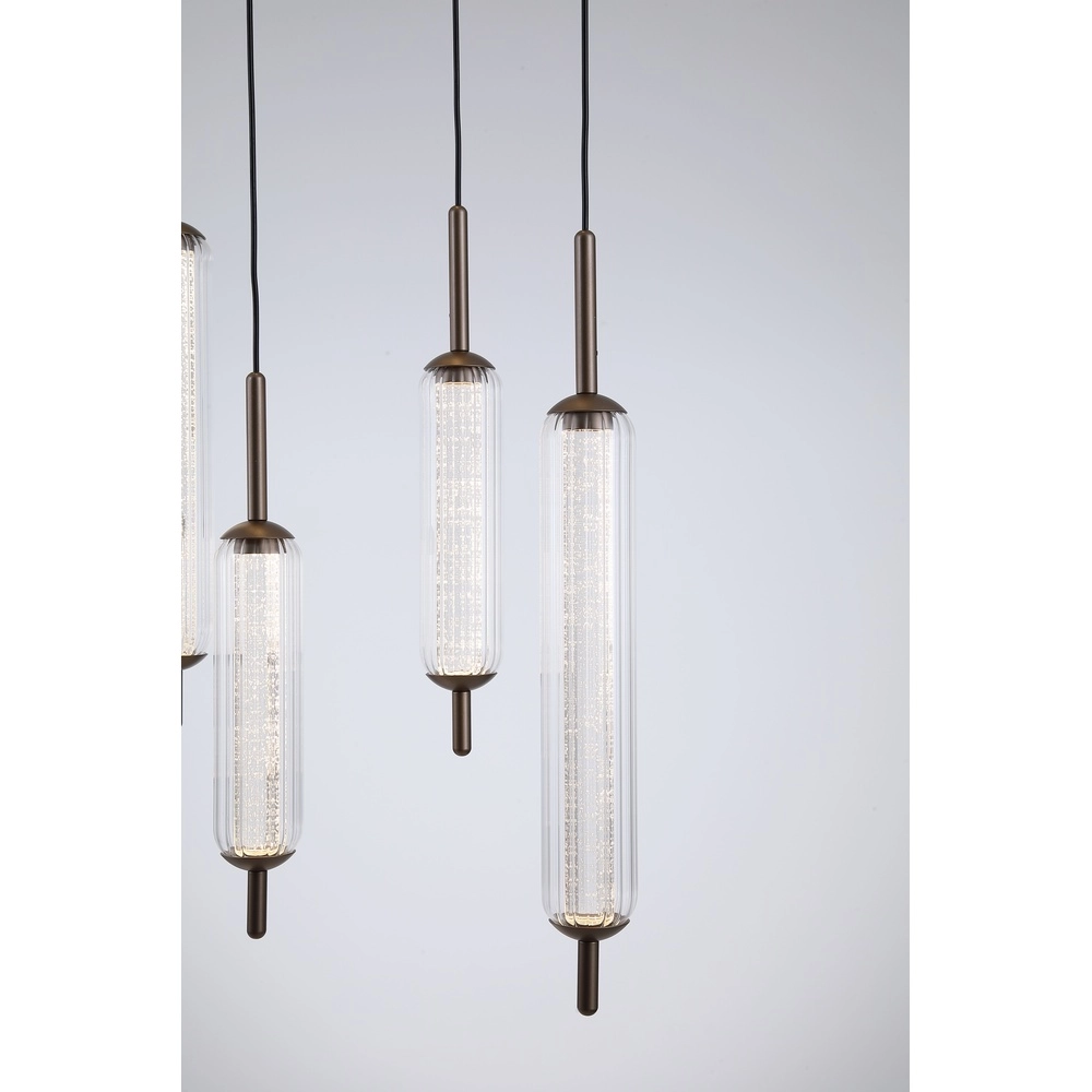 Einzigartige Pendelleuchte Cattail 7-flammiges Bubble-Glas Searchlight 5053423301273