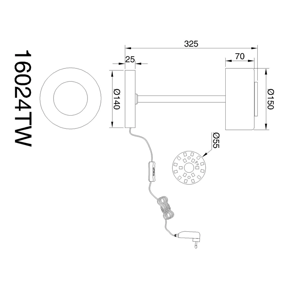 Design-Tischlampe Belinda Weiß Globo 9007371531301