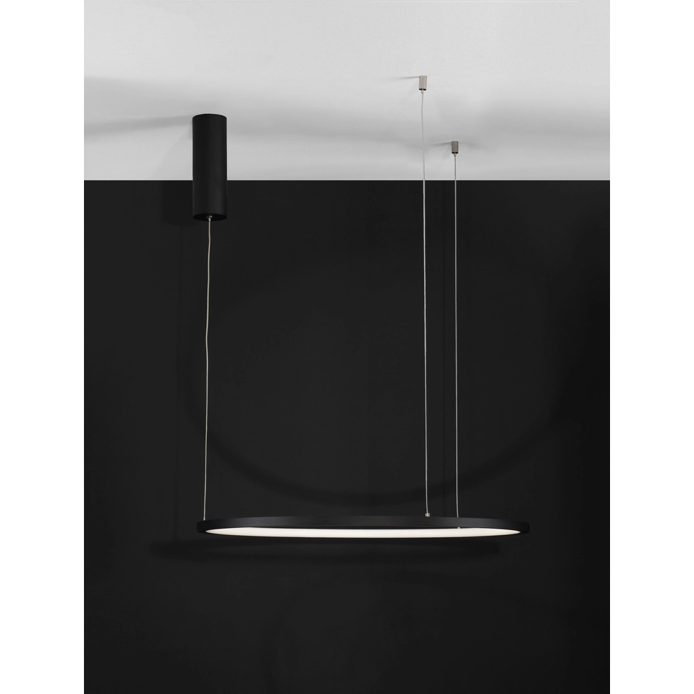 Runde Pendelleuchte Tarquin schwarz Ø 60cm Lyora 5212017438263