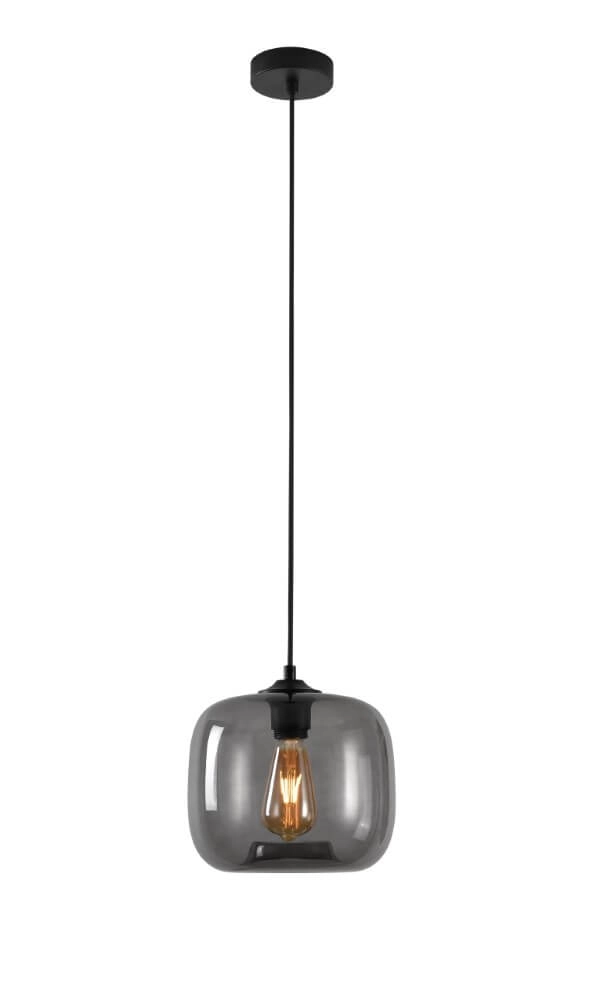 Hängelampe Preston graues Glas Ø 24cm