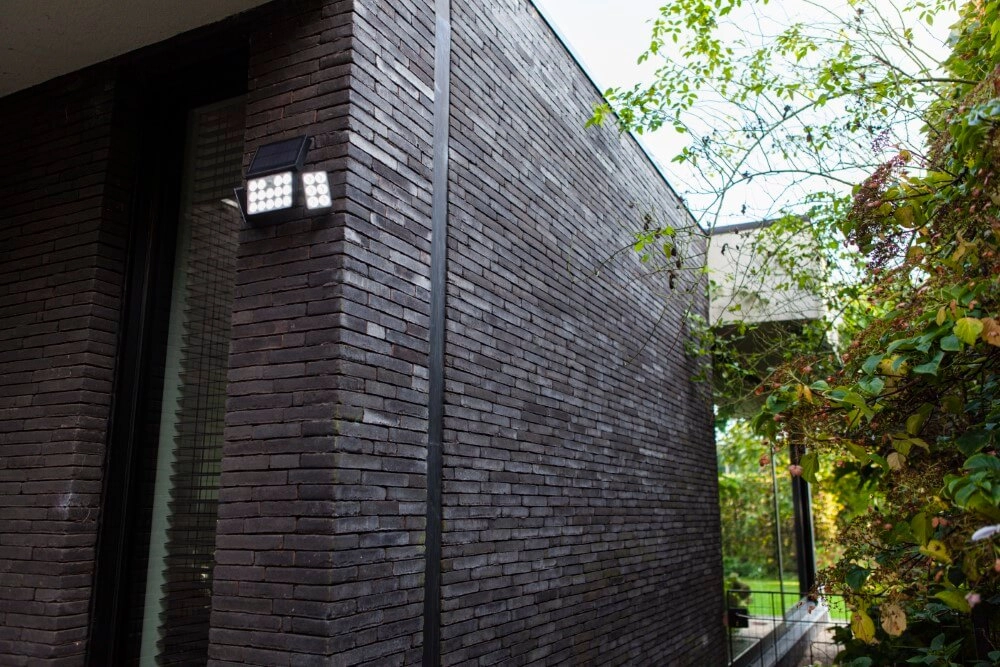 Black wall lamp Tuda solar 3 Lutec 6939412013633
