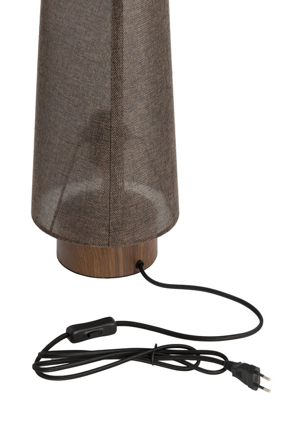 Braune Tischlampe Howie Holz Ø 15cm Light & Living 8717807759391