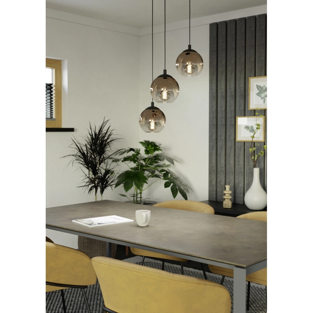 Pendelleuchte Ariscani 1 3-flammig schwarz rund Eglo 9008606358069
